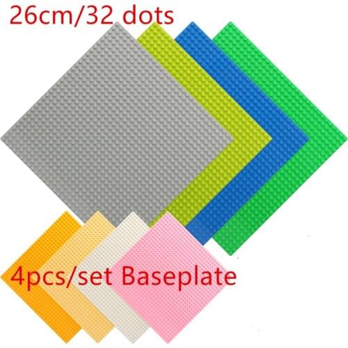 4Pcs/Set 32*32 Dots Base Plate for Small Bricks Baseplate Board Compatible figures DIY Building Blocks Toys For Children