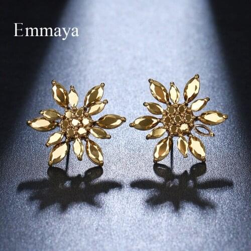 Emmaya New Fashion Shiny Star Shape AAA Zirconia Stud Earring For Female Fascinating Style In Wedding Party Dainty Gift