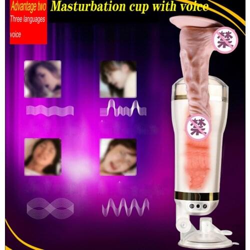 FANTASY Masturbator Cup for Male Penis Exercise Rotation Telescopic Voice Masturbator Sucking Vacuum Pumps Electric Sex Machine