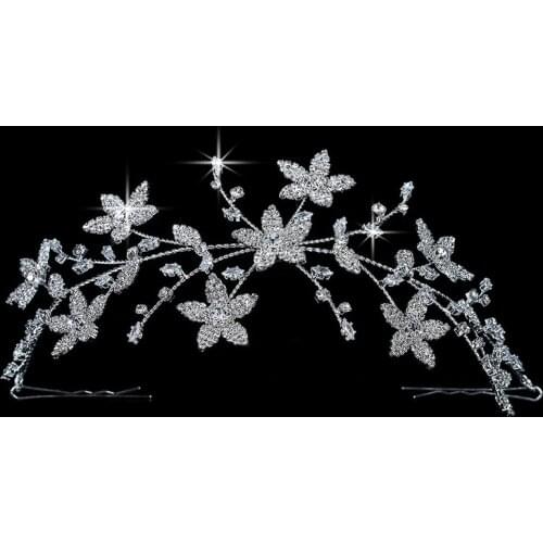 Headpiece HADIYANA Flower Shaped Romance Luxury Jewelry Wedding Hair Accessories Cubic Zirconia Hair Stick BC5684 Diadema Joya