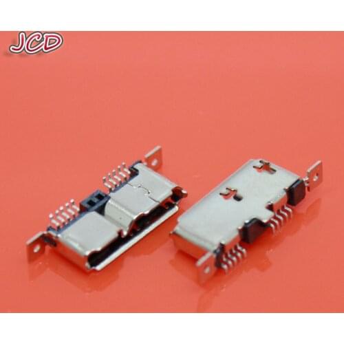 JCD 1PCS 180 Degree Vertical Micro USB 3.0 Jack Sockect Tail Charging Port Mobile Hard Disk Interface Micro Connector Female
