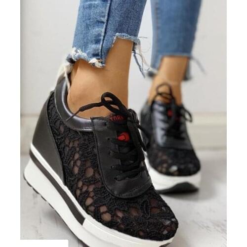 Women Shoes White Sneakers for Women Breathable Walking Vulcanized Shoes Mesh Casual Shoes Flat Shoes Basket Femme