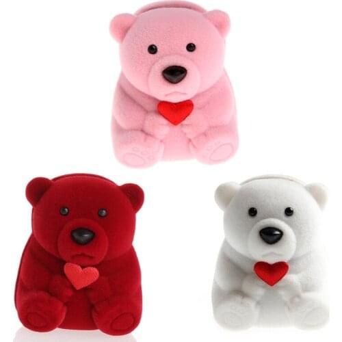 Mini Cute Bear Jewllery Gift Boxes for Rings and Small Earrings Pendant Necklace 40GB