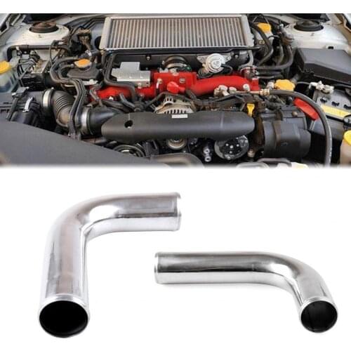Car Modification Engine Intake Pipe 76mm Universal Intercooler Pipe 90 Degrees Elbow Aluminium Turbo Intercooler Air Intake Pipe