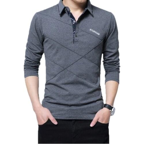 Mens Polo Shirt Autumn Button Brand Male Long Sleeve Polo Shirt Casual Male Shirt Dress Polo Shirts Plus Size 3XL 4XL 5XL