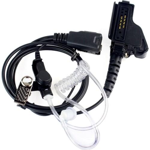 New Black Covert Acoustic Tube Earpiece PTT MIC Headset for Motorola HT1000 XTS2500 XTS5000 XTS1500 GP900 MTS2000 MTH850 MTP850