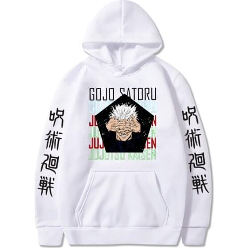 Summer New Arrival Manga Hoodies Japanese Anime Jujutsu Kaisen Gojo Satoru High Quality Harajuku Sweatshirt Pullover Hoodie