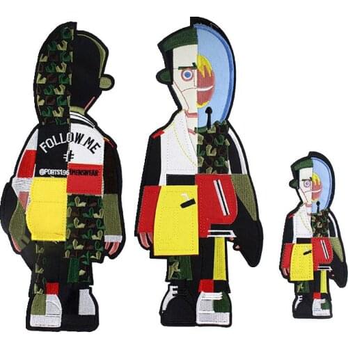 Robot Alien Patch Embroidered Patches Iron on Patches for Clothes stickers sew on applique fabric new stranger DIY new 1pc