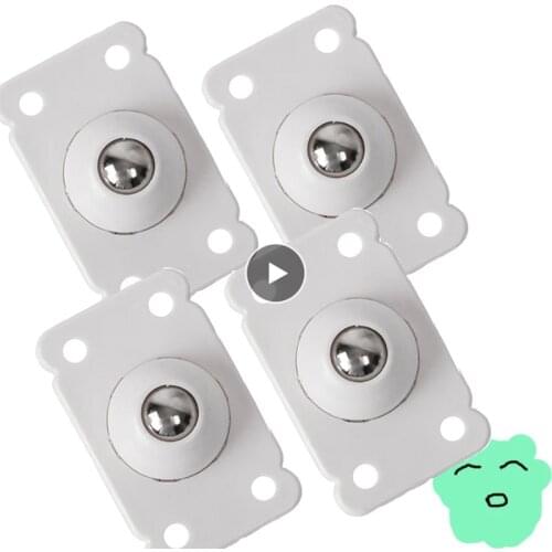 4PCS Paste Type Caster Pulley 360 Degrees Universal Wheel Sticky Low Noise Storage Box Roller Stainless Steel Pulley Accessory