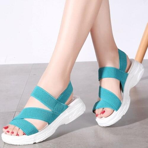 Sandals Shoes Women Wedge Shoes Thick Bottom Platform Sandals Summer Casual Sandals Flats Zapatos Mujer High Heels Size 35-45