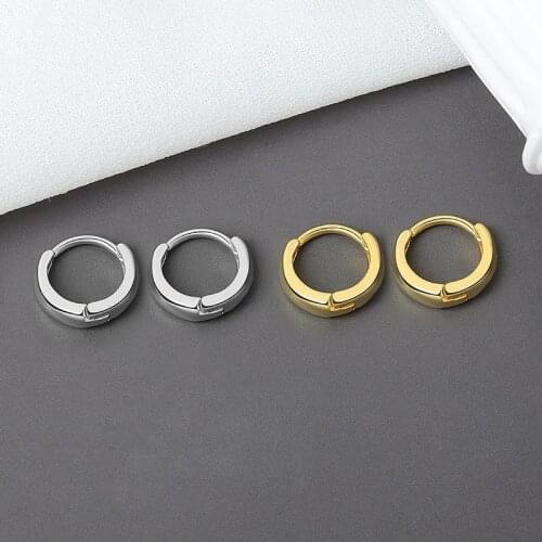 Punk Style Hoop Earrings For Women Gold Silver Color Ear Jewelry To Best Friends Simle Mini Earring Classic Wedding Party Bijoux