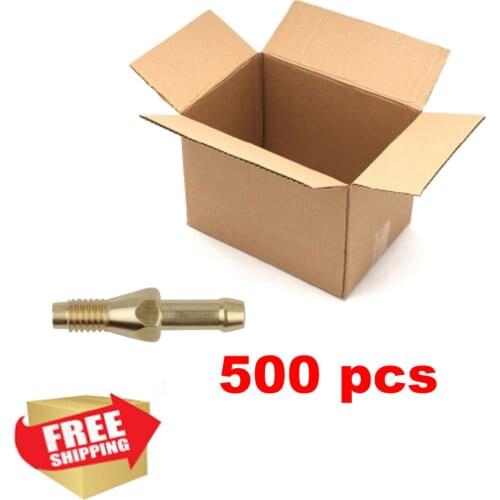 500 pcs Hose Barb x M6 Male Metric Thread Brass Barbed Pipe Fitting Coupler Connector Adapter For Fuel Gas Water