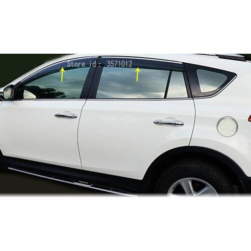 Car Body Styling Stick Lamp Plastic Window Glass Wind Visor Rain/Sun Guard Vent 4pcs For Toyota RAV4 2016 2017 2018