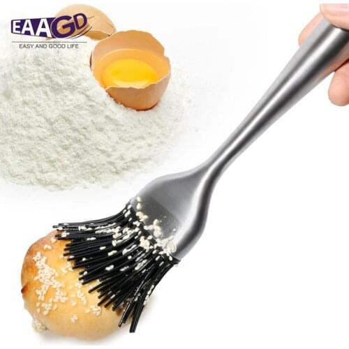 Heavy-duty BBQ Basting Brush by Silicone Bristles with 26cm Stainless Steel Handle - Make Grilling Easy