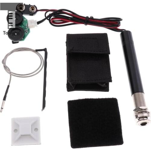Tooyful Active Endpin Jack Preamp Piezo Pickup Kit for Acoustic Guitar Ukulele Mandolin Parts
