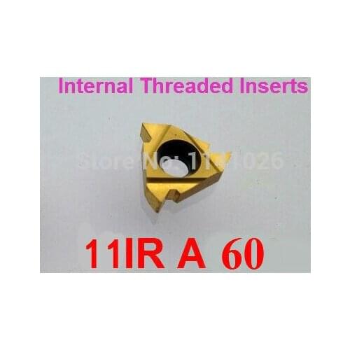 11IR A60 Carbide Threading Inserts 60 degree Internal Threading Insert Indexable Lathe Inserts for Threaded Cutter Lathe Tool