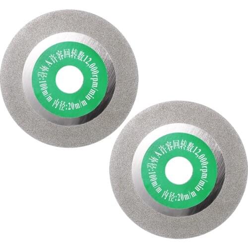 Uxcell 4-inch Diamond Cutting Wheels Grinding Disc for Stone Ceramics Glass 120 Grits Silver Tone 2pcs