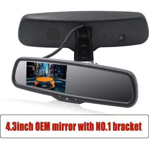 4.3 Inch Car Stream Dash Camera TFT LCD Video Recorder Rear View Mirror Monitor Auto Dashcam GPS DVRS Rear Camera with Bracket