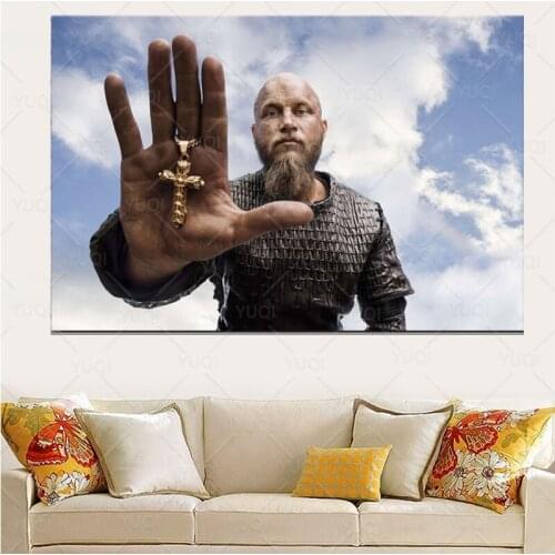 Vikings TV Series Posters and Prints Silk Decor Wall Painting Art Modern Home Decoration Pictures Living Room