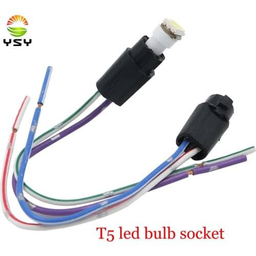 Y T5 286 W2W Car T5 W3W 37 73 74 Dashboard Warning Indicator Auto T5 hard LED Bulb Socket Holder Adapter Connector Harness Plugs