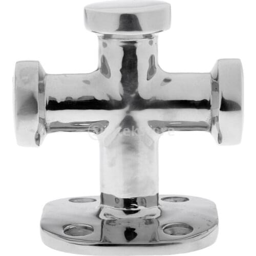 Mirror Polished Single Cross Bollard Post 316 Stainless Steel Marine Boat Yacht Deck Dock Mooring Rope Cleat