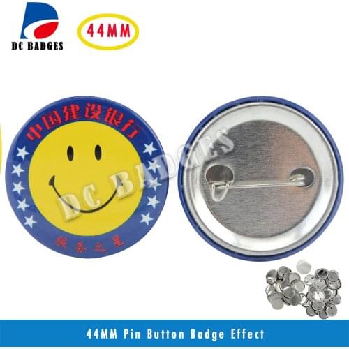 1-3/4" 44mm 1000sets Metal PinBack Button Badge Material,Blank button parts supplies