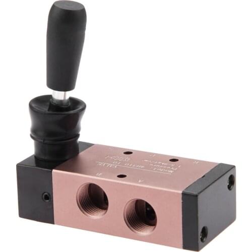 1pc 4H310-10 Pneumatic Valve Aluminum 5/2 Way 3/8" PT Hand Lever Operated Control Pneumatic Valve Mechanical Hardware