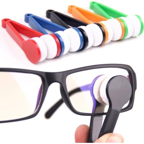 1 PCS Mini Multifunctional Multicolor Portable Glasses Sunglasses Wipe Spectacles Microfiber Cleaner Brushes Wiping Tools New