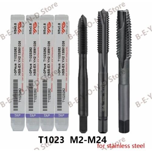 100% Original YG1 T1023 Taps M2 M2.2 M2.5 M3 M4 M5 M6 M8 M10 M12 M14 M16 M18 M20 M24 for Tapping Through Hole in Stainless Steel