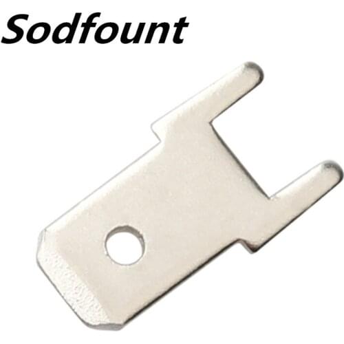 100pcs 4.8 Inserts Plug Spring Terminal PCB Solder lug type thickness 0.5/0.8 short legs , PCB welding sheet