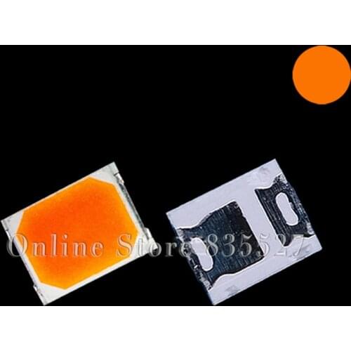 100pcs/lot SMD LED 2835 lamp beads highlight 0.2W orange amber light-emitting diode