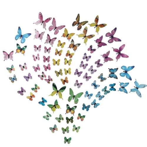12 Pcs/set Simulation Luminous Butterfly 3D Wall stickers Festival Party Living Room Decoration Glow In The Dark