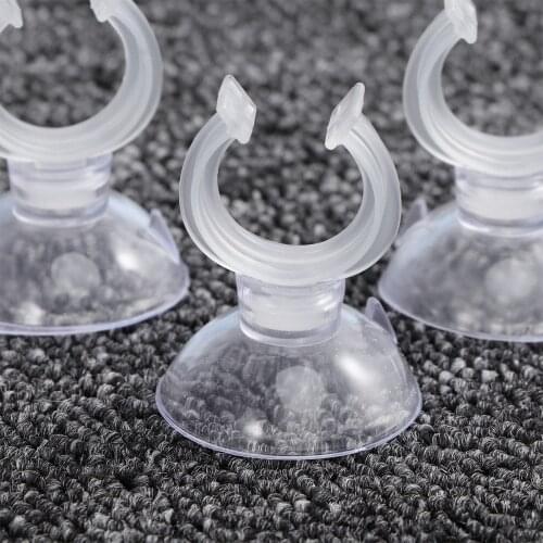 20Pcs Aquarium Suction Cups Tube Clip Open Clear Suction Cups Fixing Clips Fish Tank Suction Cup Tube Holder Suction Cups Clamp