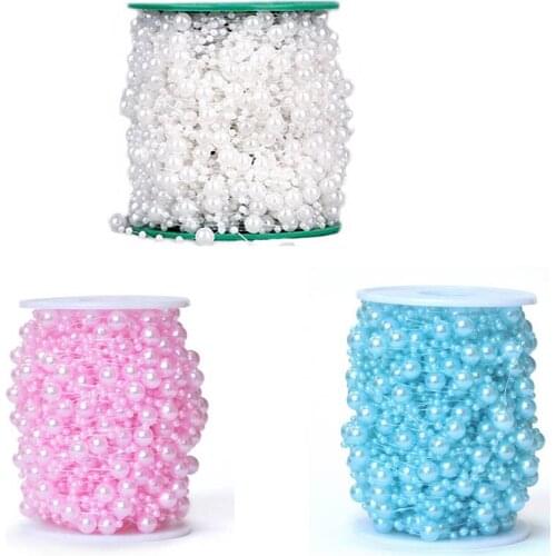 5 Meters Pearls Beads Chain Garland Flowers DIY Wedding Party Favor Bride Bouquet hen party bride hair accessories Decoration