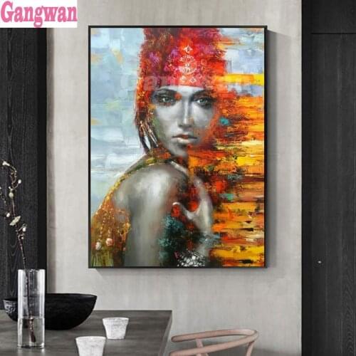 Abstract Woman diamond mosaic 5d diamond painting full drill people Picture of Rhinestone full square round diamond embroidery