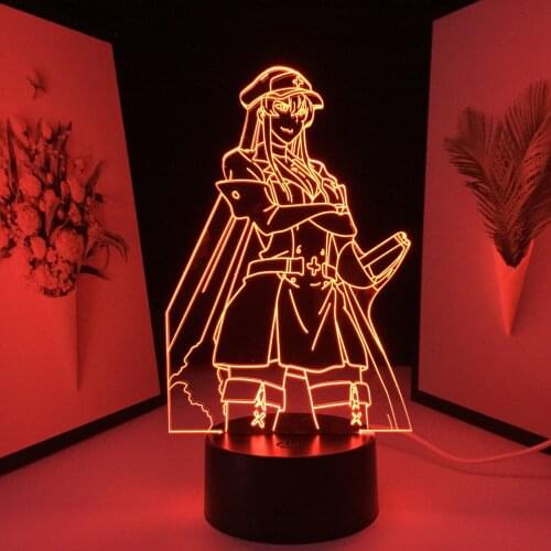 Anime Figure Lovely And Beautiful Girl 3D LED Lamp Home Decoration Lamp Birthday Gifts Bedroom Small Night Light 7 Colors