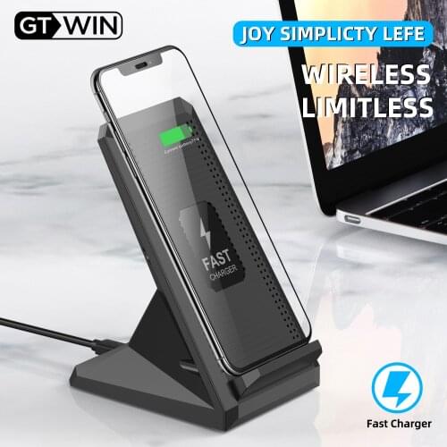 10W Wireless Mobile Phone QI Charger Stand for iPhone 12 11 Samsung S10 S9 Huawei Xiaomi LG Fast Charging Holder Phone Charger