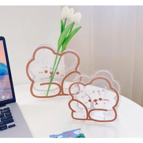 Pen Holder Cute High Capacity Acrylic Irregular Shaped Vase Pen Case for Home