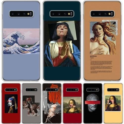 Art Aesthetic Van Gogh Mona Lisa David Phone Case for Samsung Galaxy S10 S20 Ultra Note 10 9 8 S9 S8 S7 J4 J6 J8 Plus Lite + Pop