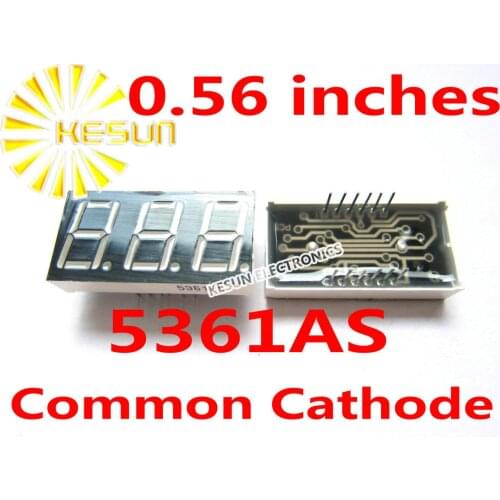 100PCS x 0.56 inches Red Jade Green Blue 3 Digital Tube LED Display Module 5361AS 5361BS 5361AB 5361BB 5361AGG 5361BGG