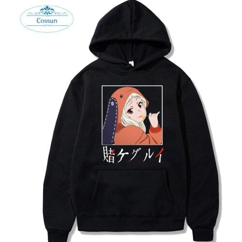 COSSUN Hot Anime Kakegurui Yomoduki Runa Cute Fashion Hoodies Pullover Harajuku Hooded Sweatershirt Unisex