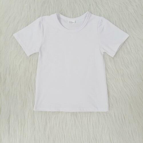 Boy and girls wear raglan shirt fashion solid color top white color milk silk summer unisex t-shirt