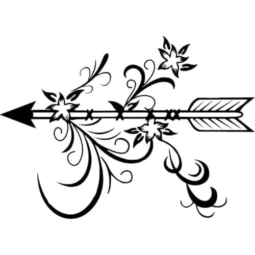 Personality Bow and Arrow Hunting Arrow Sticker High Quality Car Decoration Personality Pvc Anti-UV Waterproof Decal Black/white