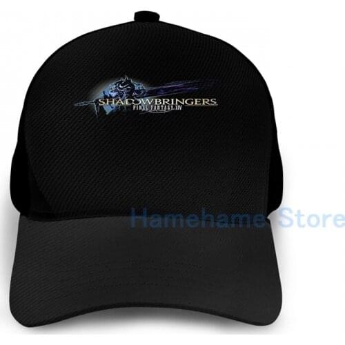 Fashion Final Fantasy XIV Shadowbringers Logo Basketball Cap men women Graphic print black Unisex adult hat