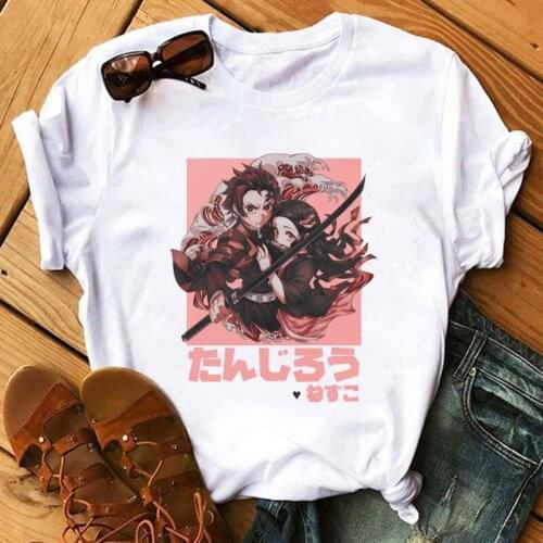 Maycaur Streetwear Japanese Anime T-shirt Cool Graphic Printed Tops Tees Tshirt Funny Cartoon Casual Short Sleeves TShirt Female