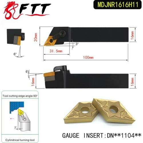 MDJNR1616H11 93 Degree External Turning Lathe Boring Tool Holder For DNMG110404 DNMG110408 Used on CNC Lathe Machine