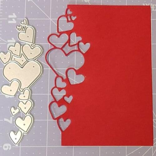 M17D Love Hearts Metal Cutting Dies Stencil Scrapbooking DIY Album Stamp Paper Card Embossing Decor