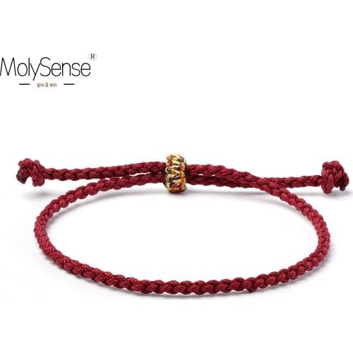 MolysenseTibetan Buddhist Lucky Tibetan Bracelets & Bangles For Women Men Handmade Knots Green Rope Amulet Gift Bracelet