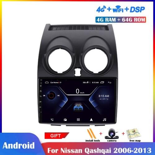 9 Inch IPS Screen Android Multimedia Player For Nissan Qashqai 2006-2013 Car Radio Stereo GPS Navigation Bluetooth-compatible