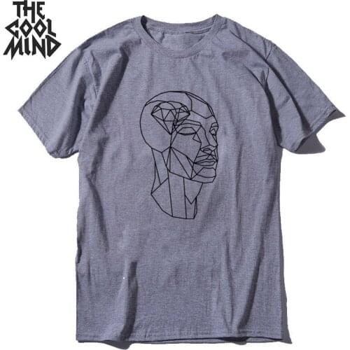 COOLMIND 100% cotton short sleeve knitted cool men T shirt casual loose men Tee shirt loose o-neck t-shirt male tee shirts